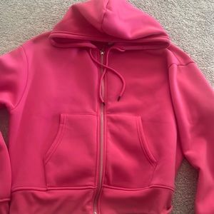Super cute pink zip up